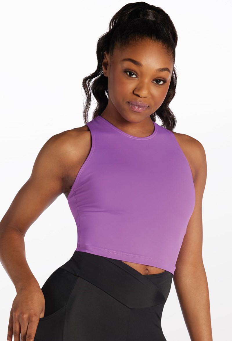 Dance Tops - Cropped Racerback Tank - AMETHYST - Large Adult - 14060