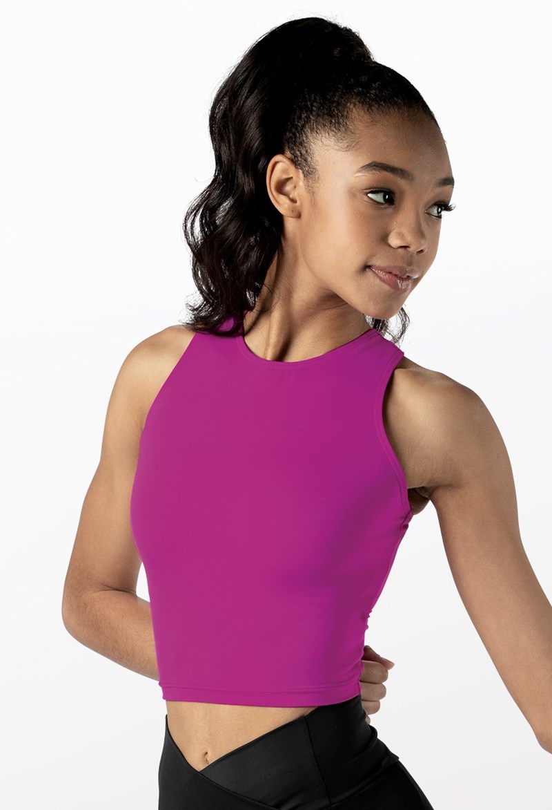 Dance Tops - Cropped Racerback Tank - Plum - Small Adult - 14060