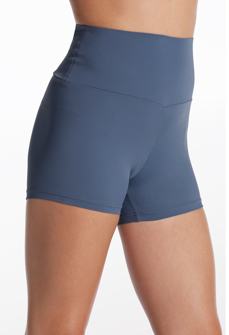 Dance Shorts - Wide Waist Booty Shorts - INDIGO - Large Adult - 14072