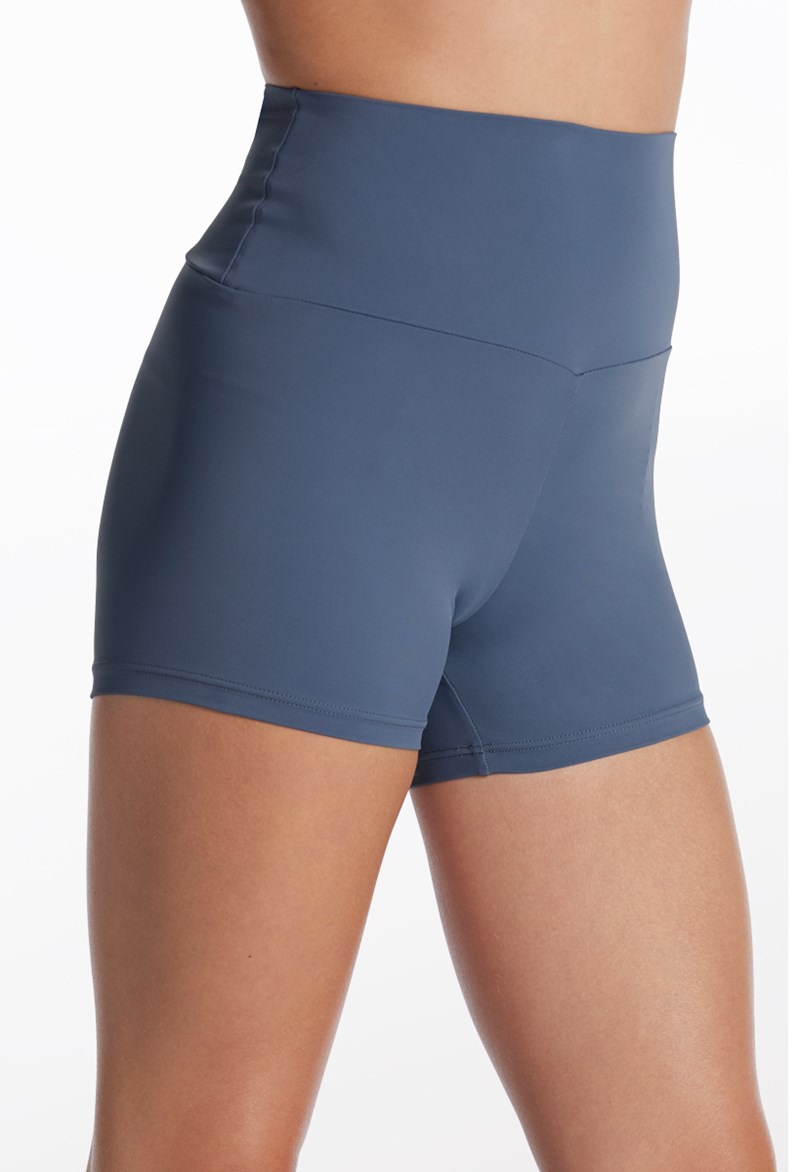 Dance Shorts - Wide Waist Booty Shorts - INDIGO - Intermediate Child - 14072