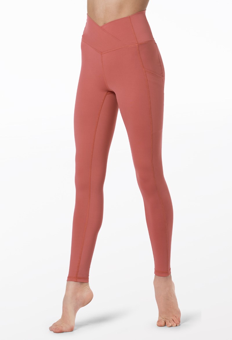 Dance Leggings - FlexTek V-Waist Leggings - SIENNA - Large Adult - 14284