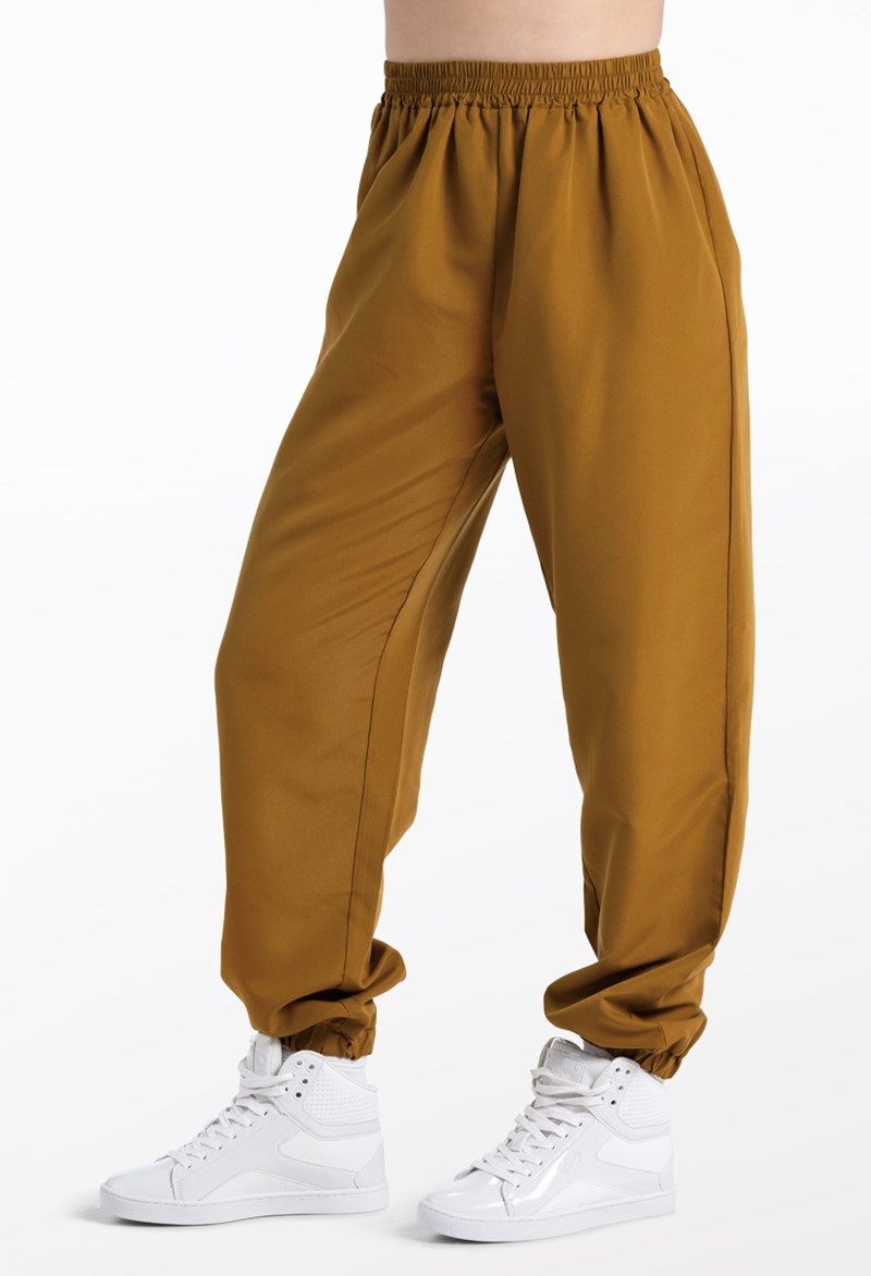 Dance Pants - Ankle-Length Joggers - Camel - Large Adult - 14308