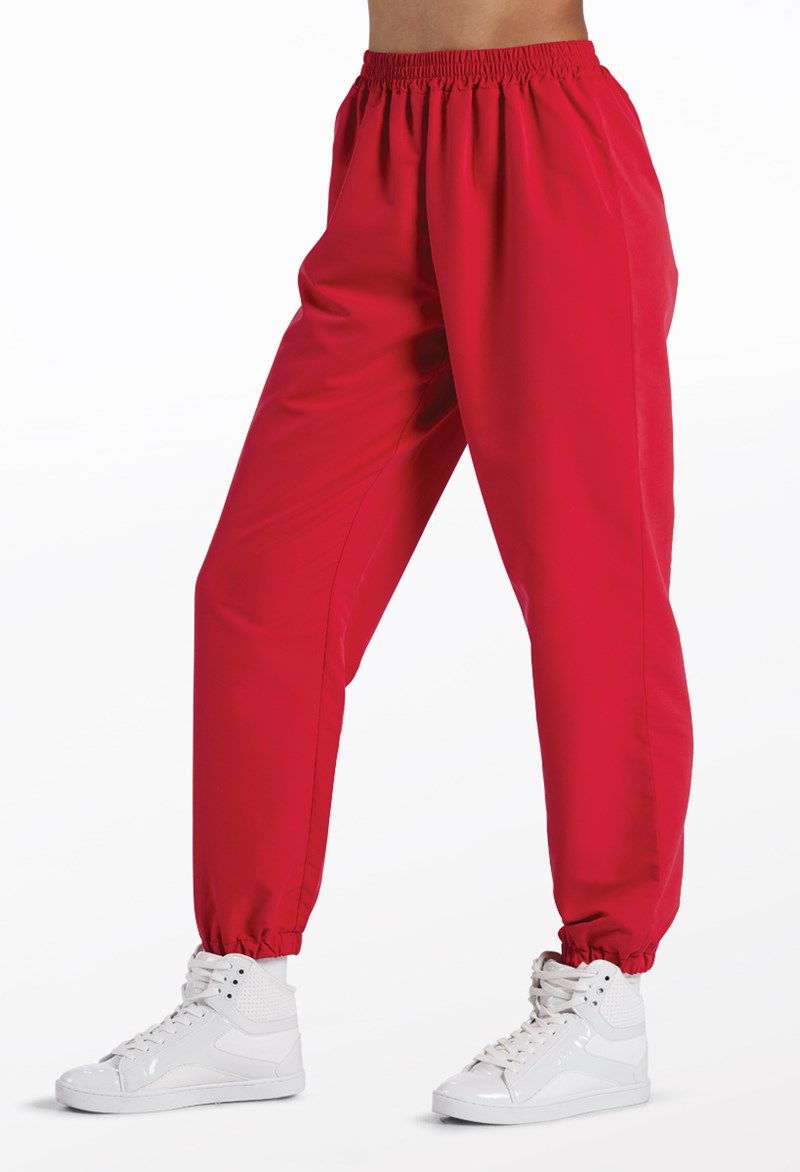 Dance Pants - Ankle-Length Joggers - Red - Medium Adult - 14308