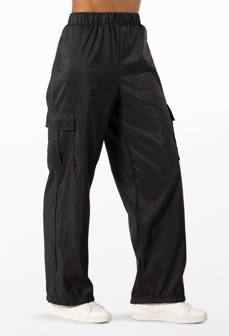 Dance Pants - Wide Leg Cargo Pants - Black - Small Adult - 14548