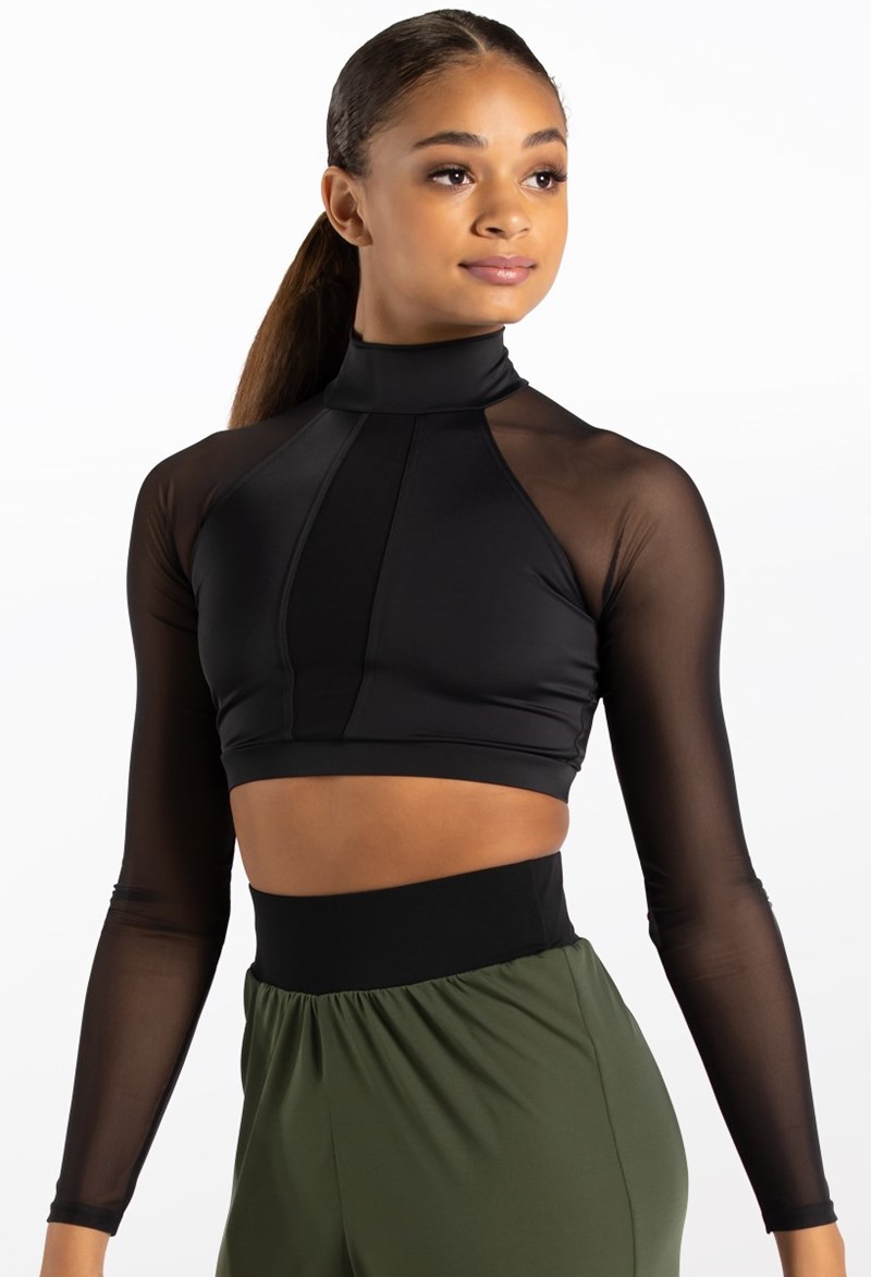 Balera Performance - Mock Neck Illusion Mesh Top - 14616