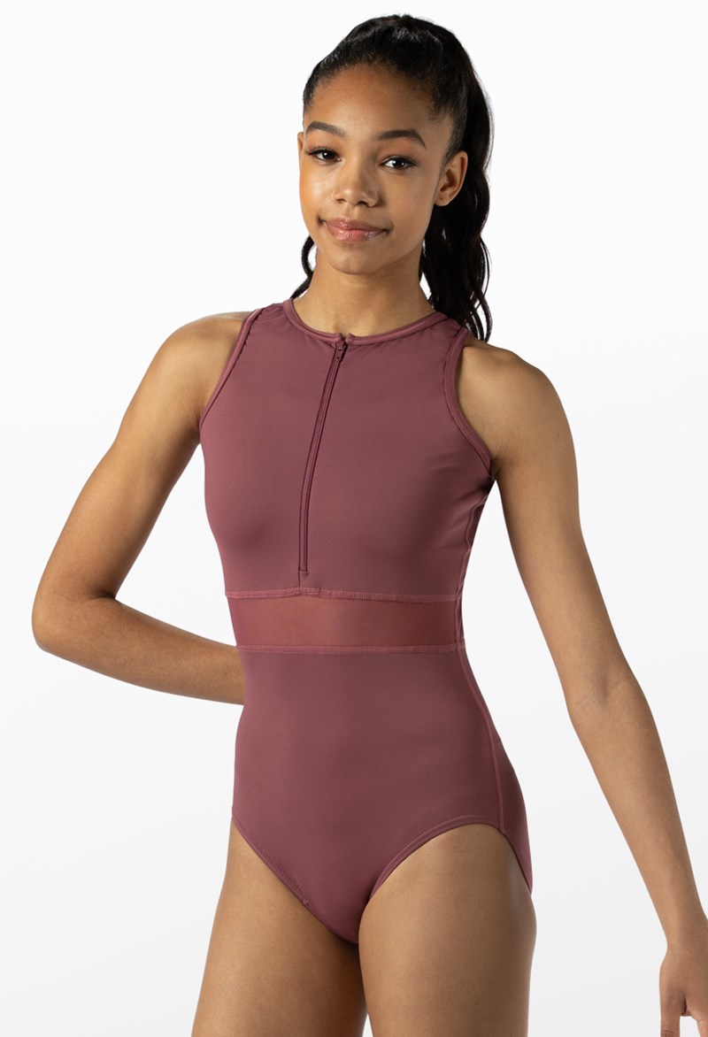 FlexTek Zip Racerback Leotard - Child Sizes - 14776