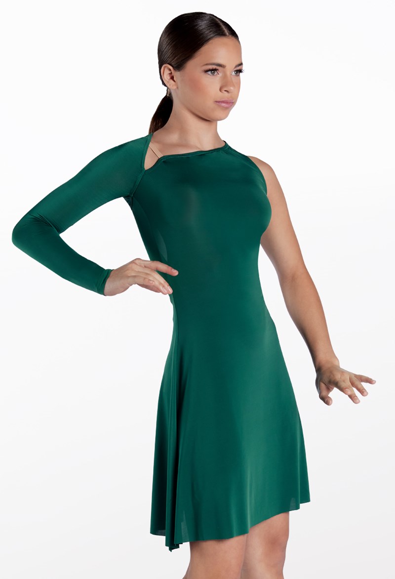 Dance Dresses - Wrapped One Sleeve Overdress - Forest - Medium Adult - 15130