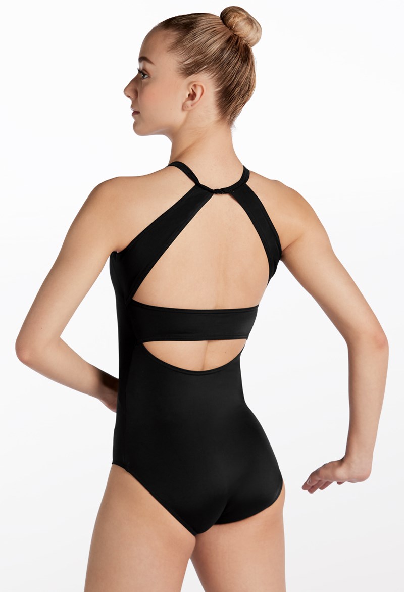 Dance Leotards - Camisole Open Back Leotard - Black - Extra Large Adult - 15197