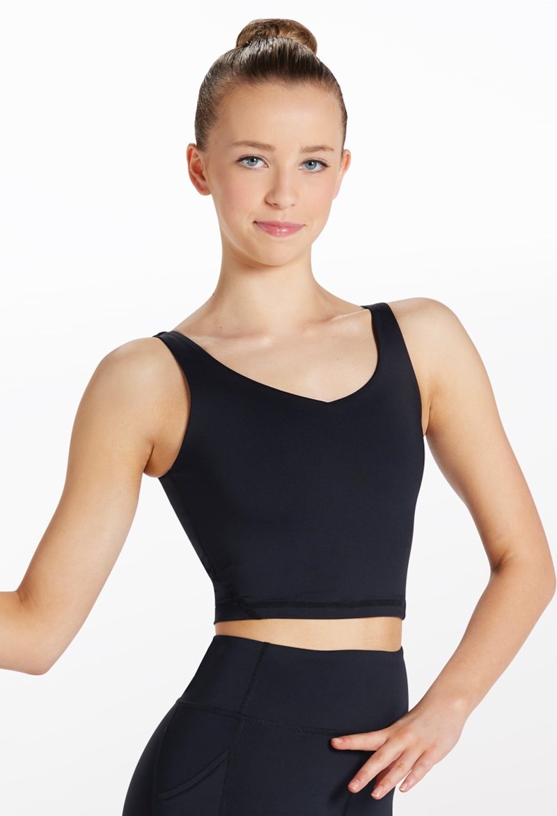 Dance Tops - FlexTek Sweetheart Top - Black - Medium Child - 15218