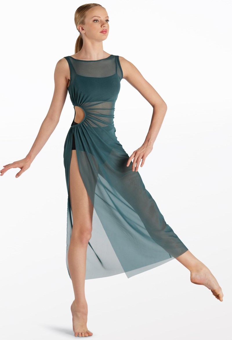 Dance Dresses - Cutout Maxi Overdress - PINE - Extra Large Adult - 15605