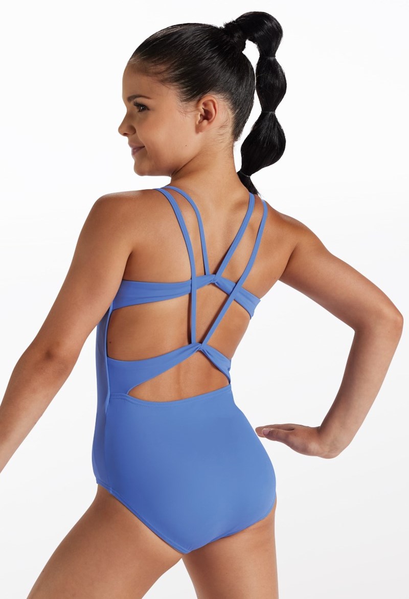 Dance Leotards - Looped Cutout Back Leotard - Periwinkle - Small Child - 15779