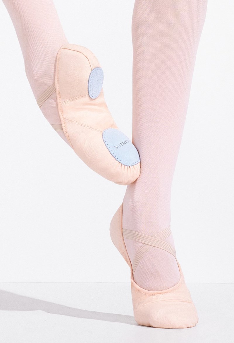 Dance Shoes - Capezio Juliet Canvas Slippers - Ballet Pink - 6AM - 2028