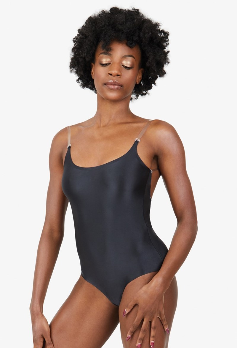 Dance Accessories - Capezio Deep Back Leotard - Black - Extra Large Adult - 3764W