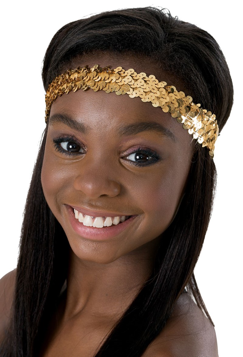Dance Accessories - Sequin Headband - Gold - ONE SIZE - 99-5888