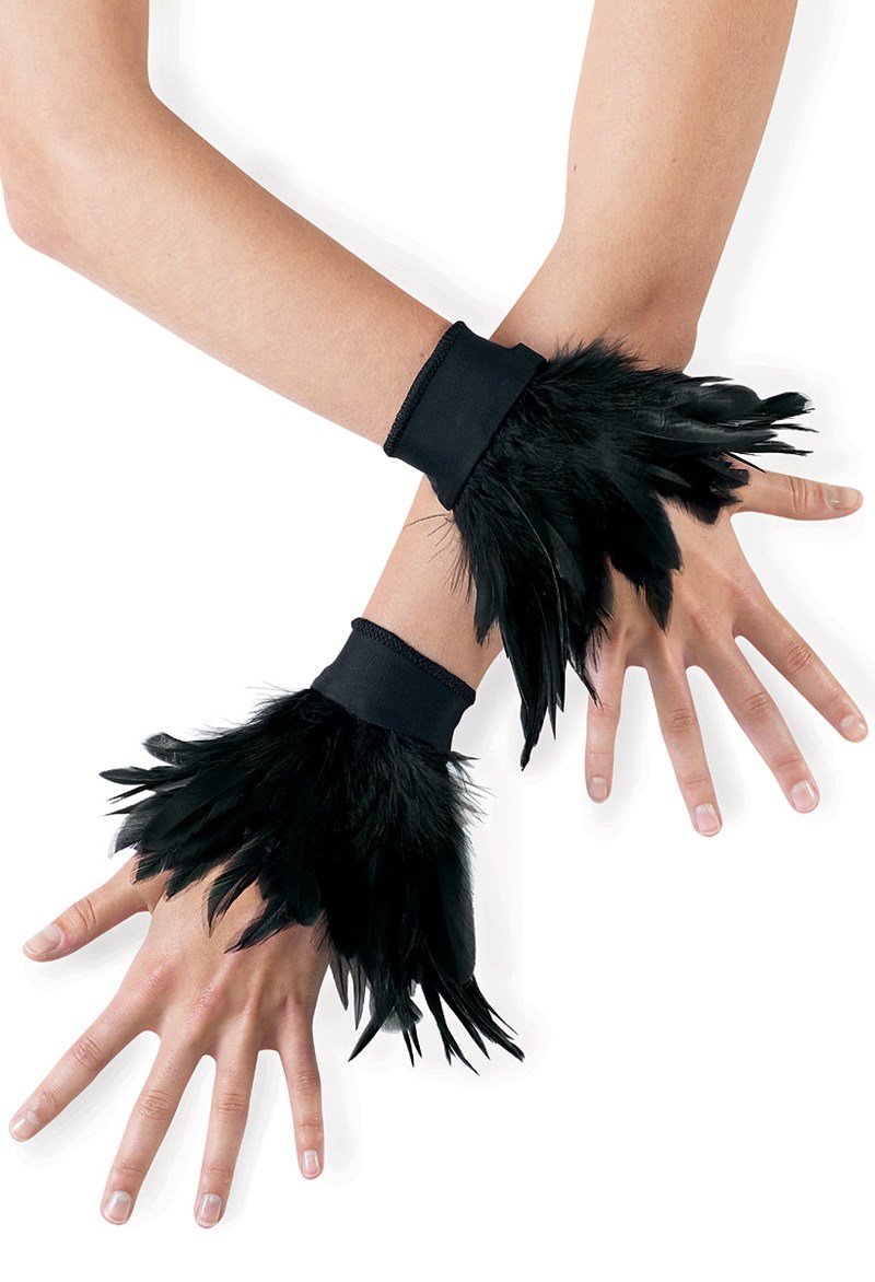 Balera Feather Wrist Cuffs - Black - 99-7334