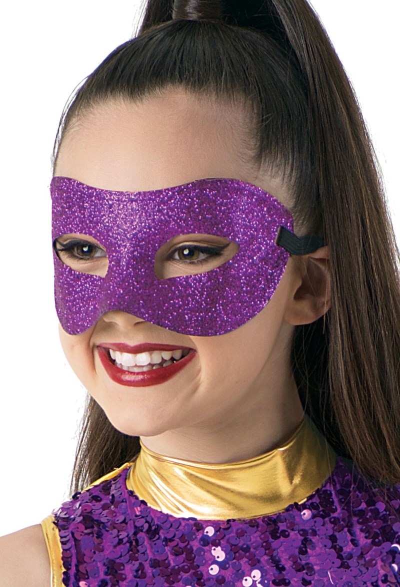 Dance Accessories - Glitter Mask - ELECTRIC PURPLE - OSFA - 99-8780
