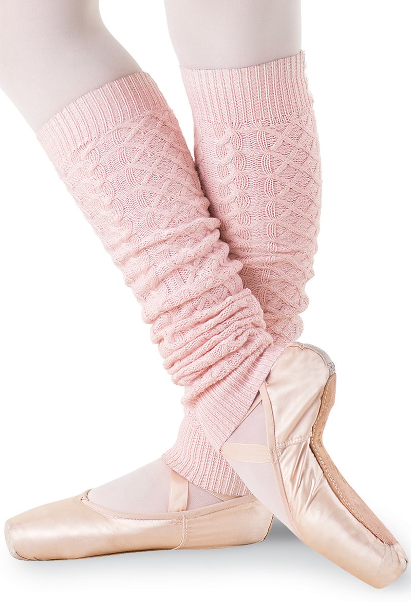 Dance Accessories - Cable Knit Legwarmers - Ballet Pink - ADLT - 99-8952