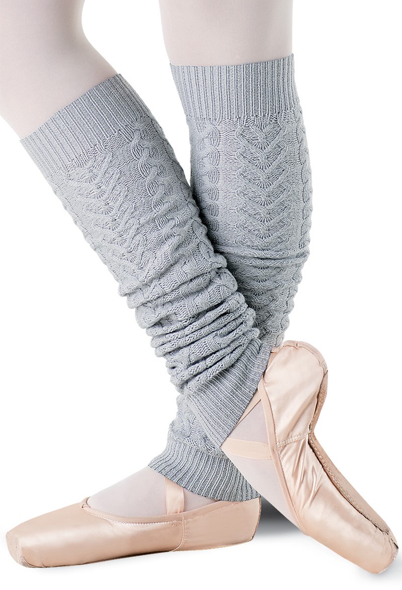 Dance Accessories - Cable Knit Legwarmers - Soft Gray - ADLT - 99-8952