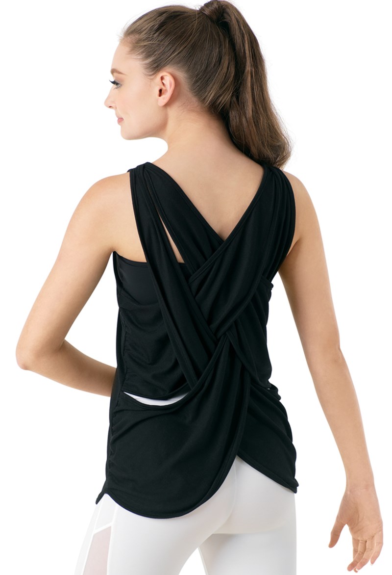 Draped-Back Tank Top