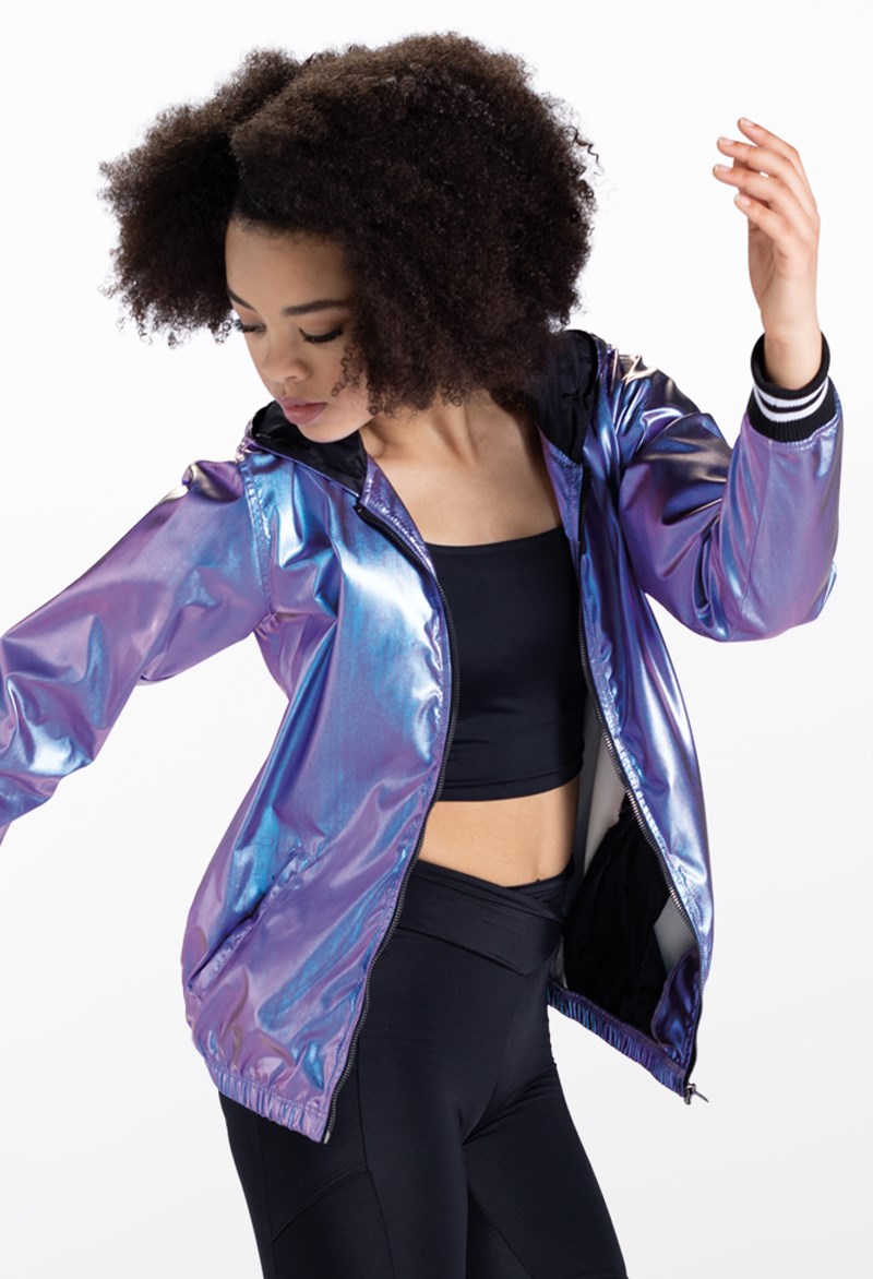 Dance Tops - Unisex Metallic Bomber Jacket - ROSE GOLD - Intermediate Child - AH11028