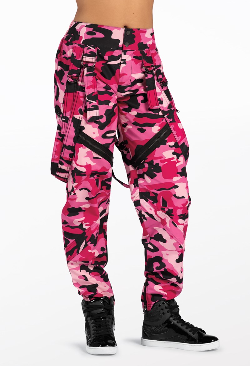 Dance Pants - Camouflage Pop Star Pants - Pink - Small Adult - AH11515