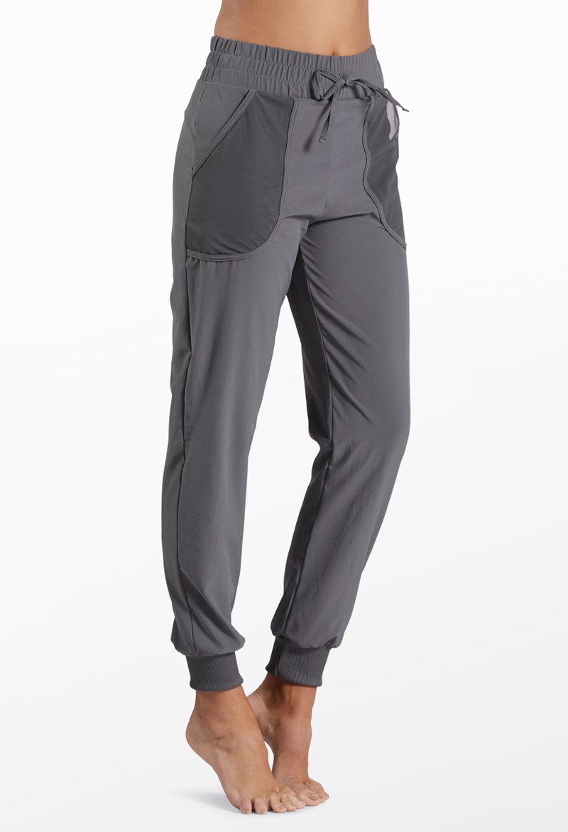 Dance Pants - Woven Tech Studio Pants - Gray - Large Child - AH11600