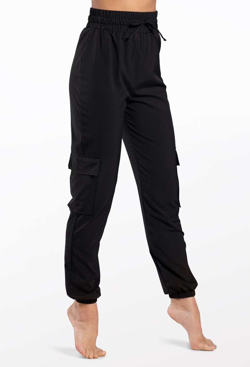 Dance Pants - Woven Tech Cargo Pants - Black - Large Adult - AH12541