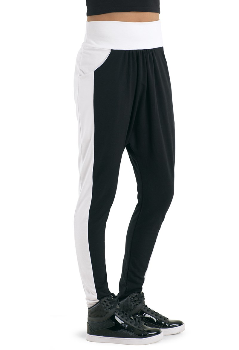 Color Block Pocket Harem Pants