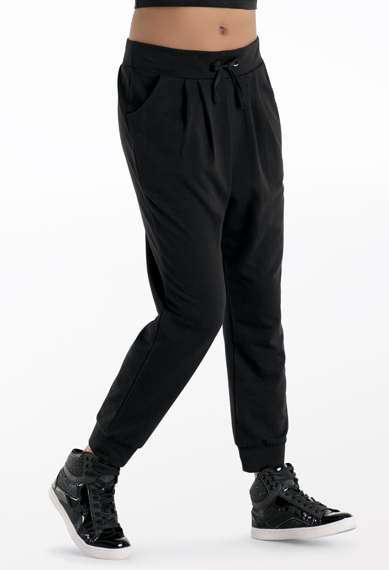 Dance Pants - Cropped Harem Pants - Black - Extra Large Adult - AH7841