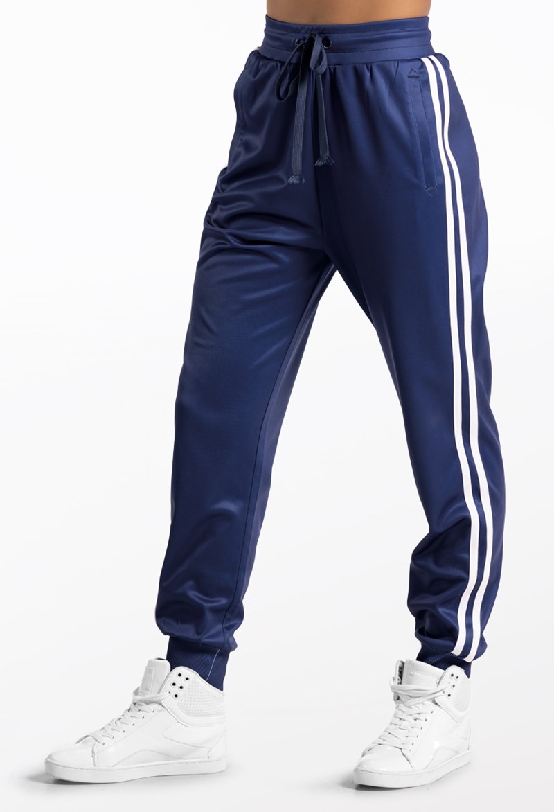 Dance Pants - Side Stripe Track Pants - Navy - Medium Adult - AH9281