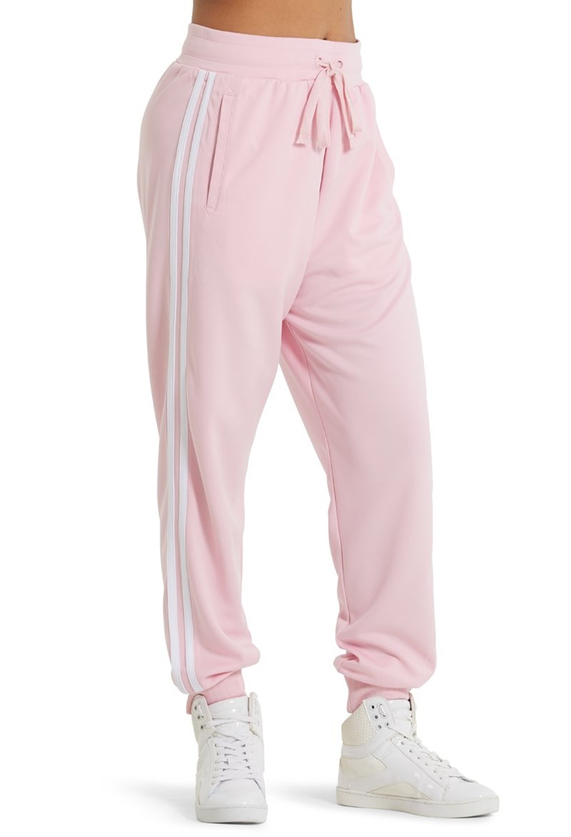 Dance Pants - Side Stripe Track Pants - Pink - Large Child - AH9281