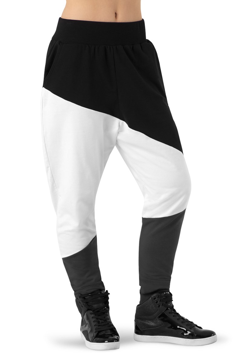 Triple Color Block Harem Pants