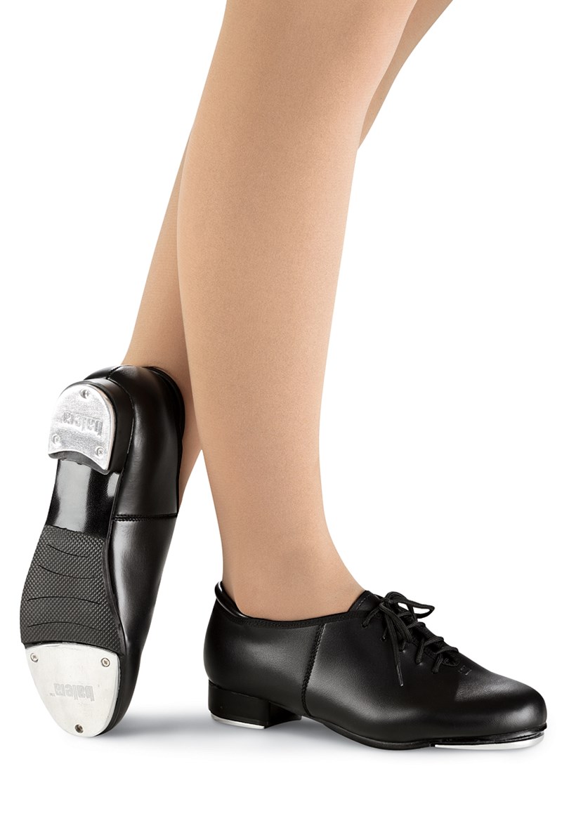 Dance Shoes - Lace-Up Tap Shoe - Black - 7.5AM - B160