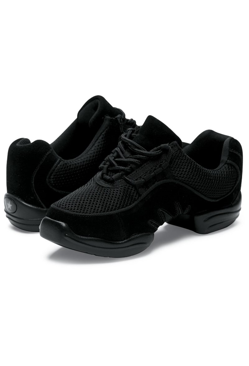 Dance Shoes - Suede Dance Sneaker - Black - 10AM - B190