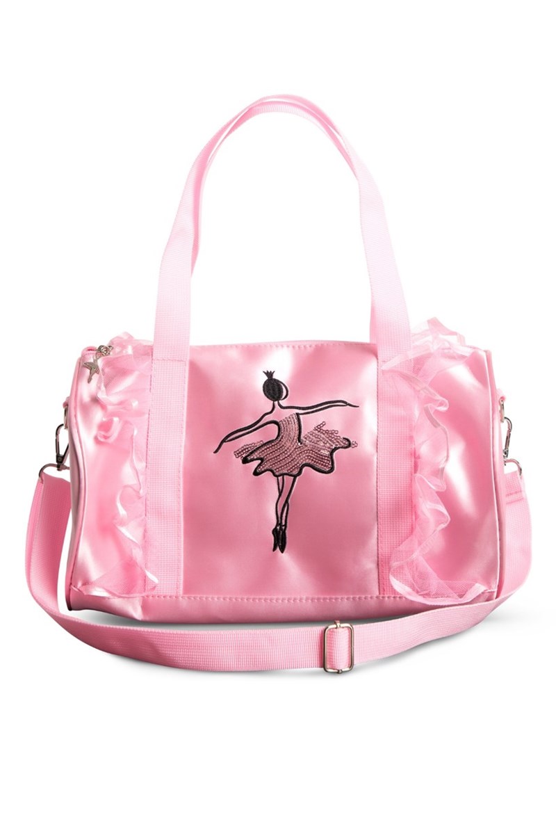 Dance Bags - Sequin Ballerina Barrel Bag - Pink - B281