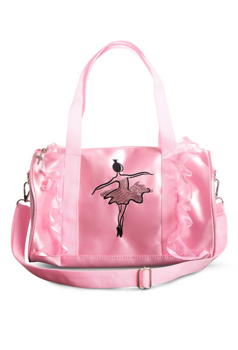 Dance Bags - Sequin Ballerina Barrel Bag - Pink - B281 Dance Bags - Sequin Ballerina Barrel Bag - Pink - B281