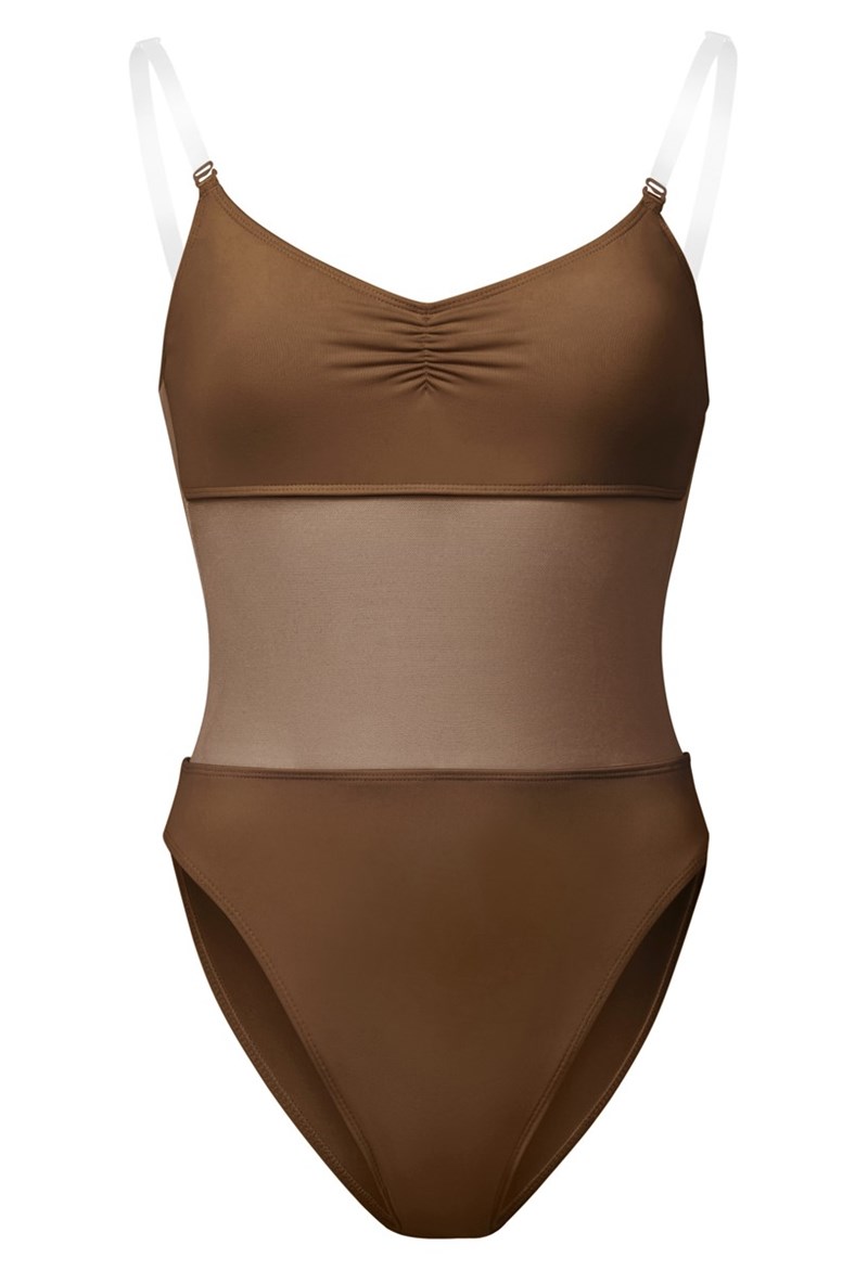 Dance Leotards - Bloch Cordelia Mesh Leotard - Cocoa - P - B3377