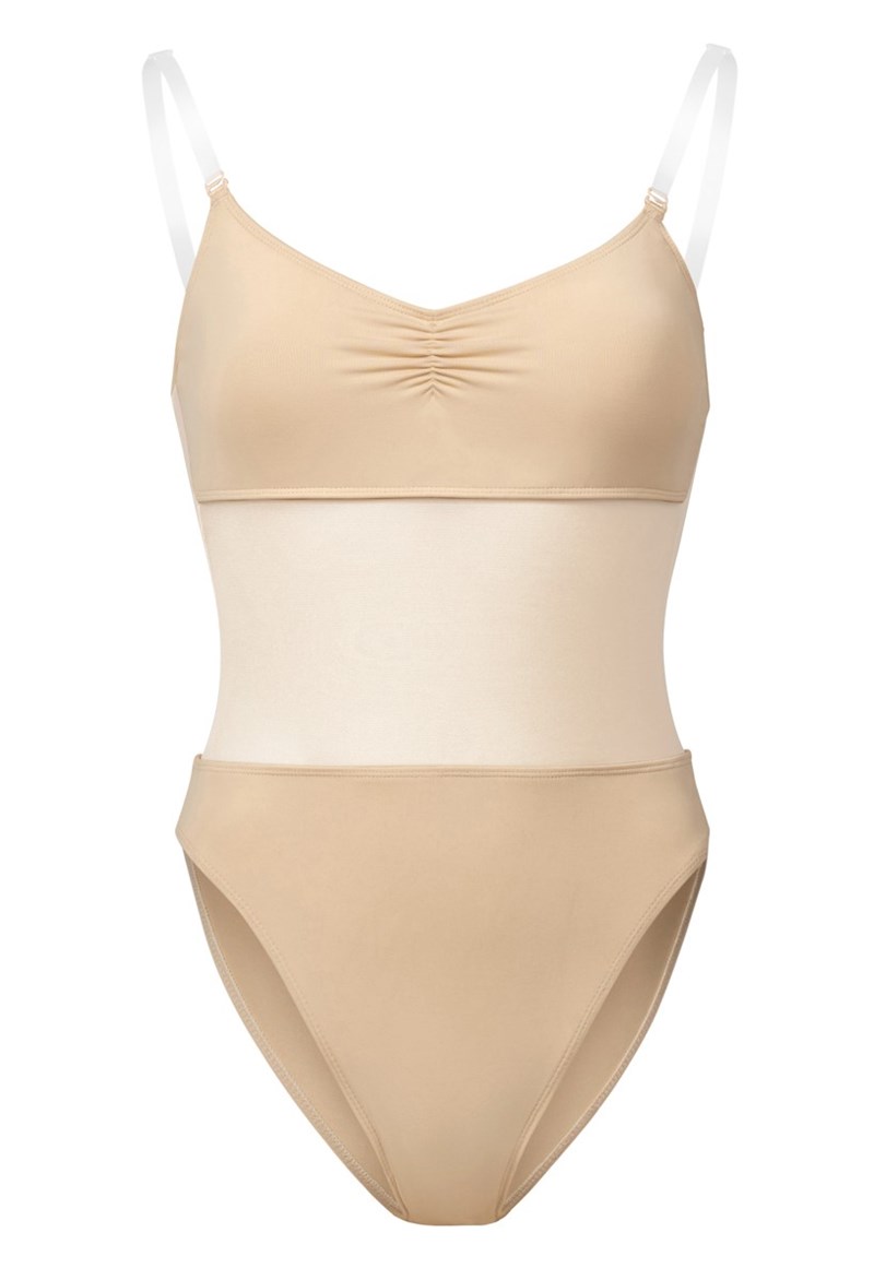 Dance Leotards - Bloch Cordelia Mesh Leotard - SAND - Large - B3377