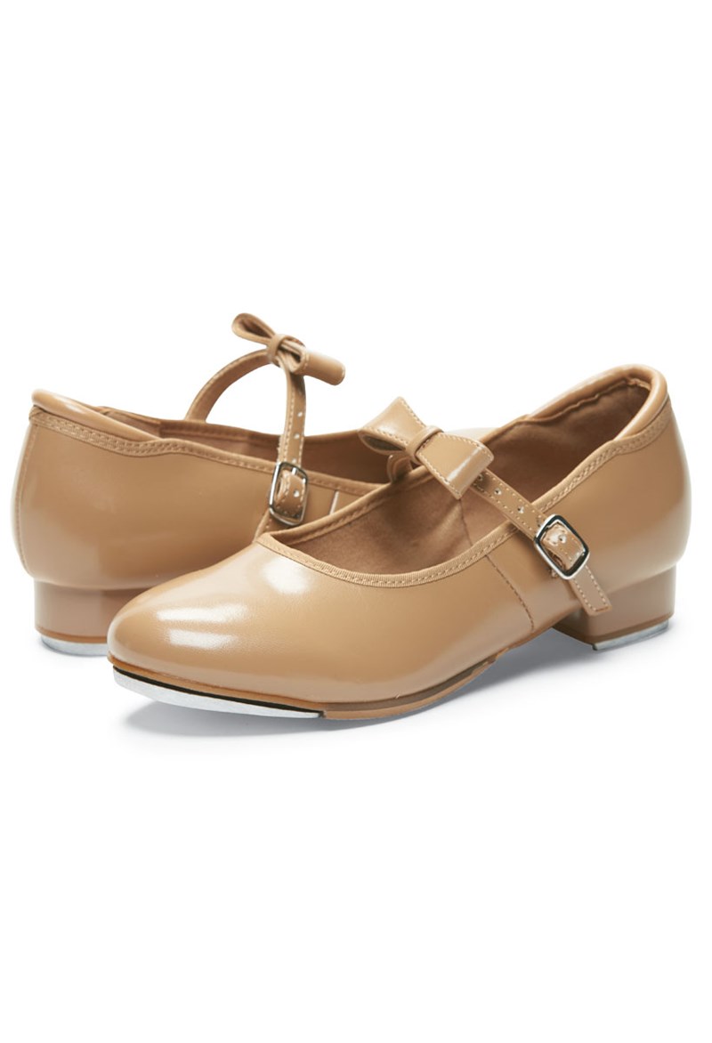 Dance Shoes - Low-Heel Mary Jane Tap Shoe - Caramel - 4AM - B70