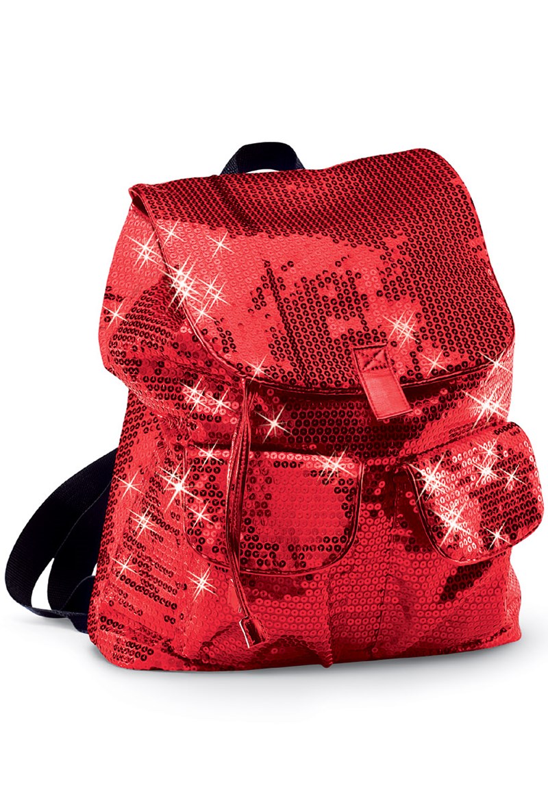 Dance Bags - Sequin Backpack - Red - BG20