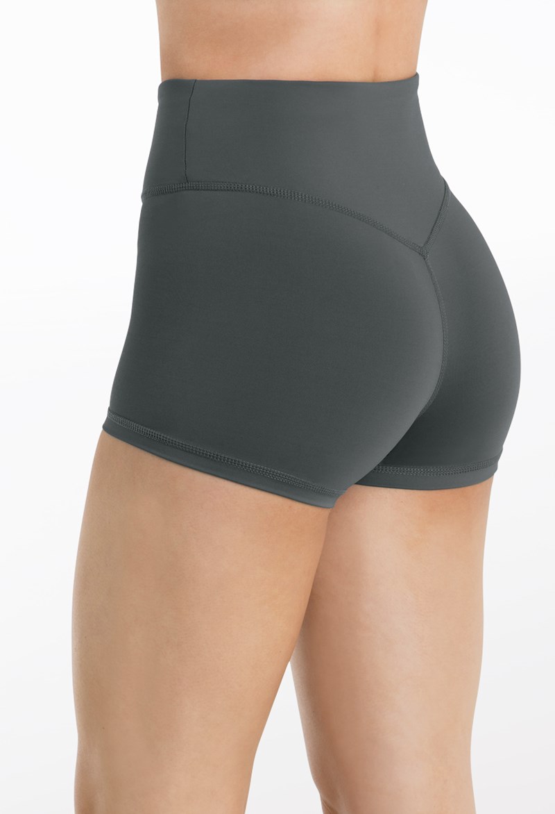 Dance Shorts - FlexTek Back Seam Booty Shorts - Gray - Intermediate Child - CF10305 Dance Shorts - FlexTek Back Seam Booty Shorts - Gray - Intermediate Child - CF10305