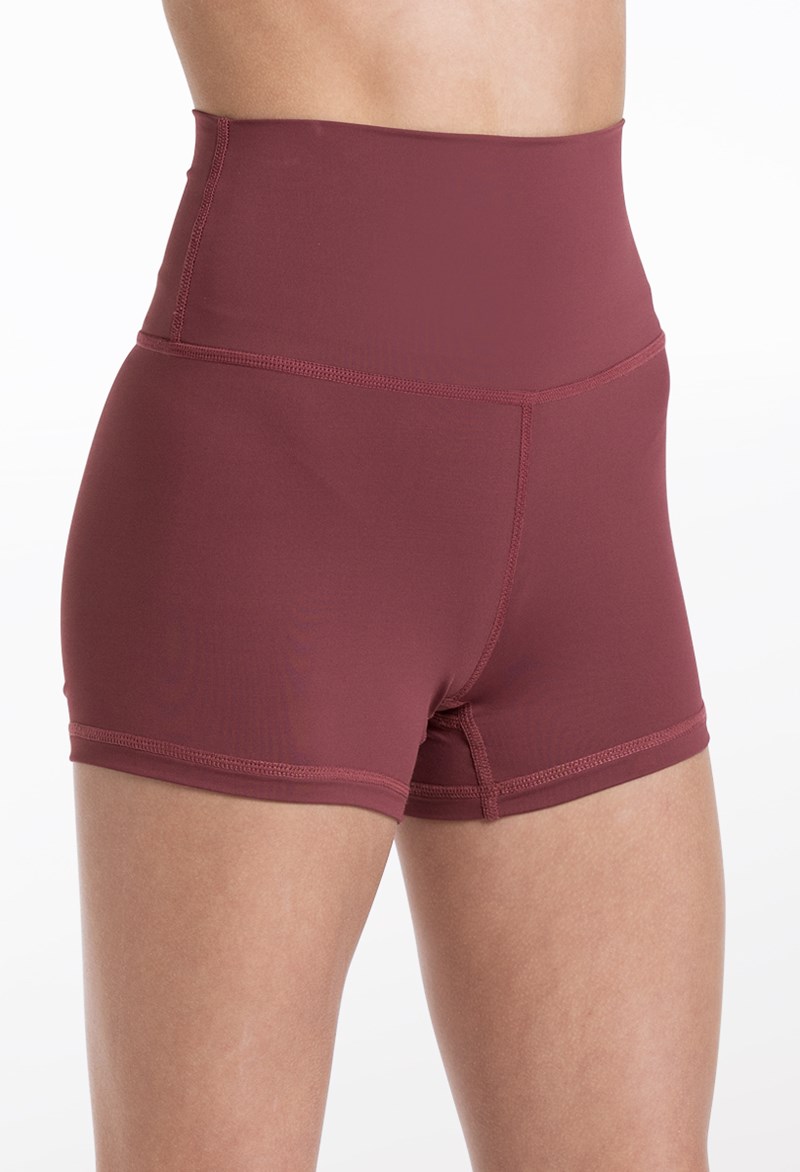 Dance Shorts - FlexTek Elastic-Free Shorts - ROSEWOOD - Medium Child - CF12506