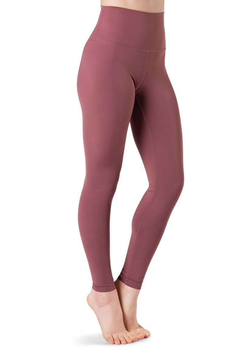 Dance Leggings - FlexTek Elastic-Free Leggings - ROSEWOOD - Medium Adult - CF12511