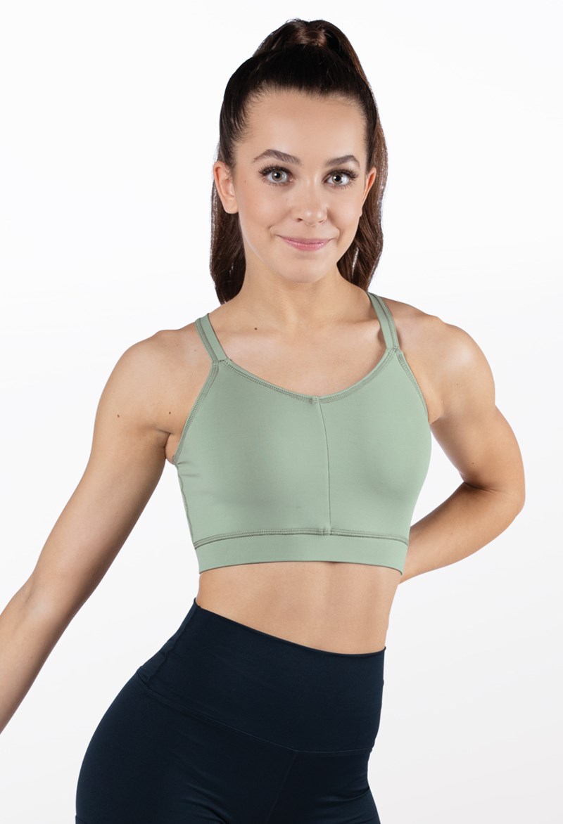 Dance Tops - FlexTek Adjustable Crop Top - Sage - Large Adult - CF12660