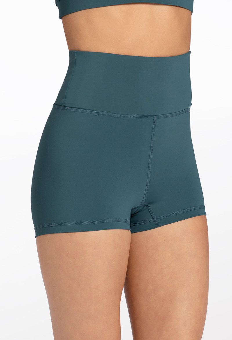 Dance Shorts - FlexTek High-Waist Shorts - PINE - Extra Large Adult - CF9994