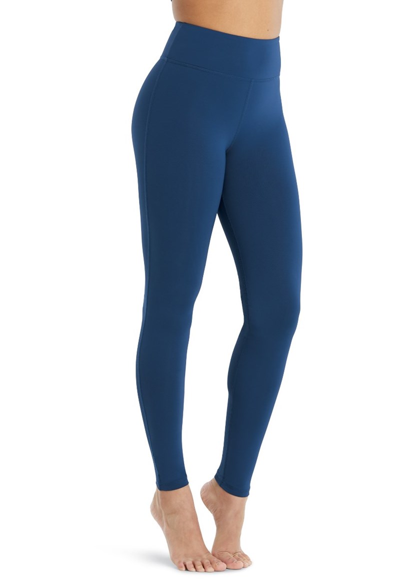 Dance Leggings - FlexTek Natural Rise Leggings - Navy - Small Child - CF9997