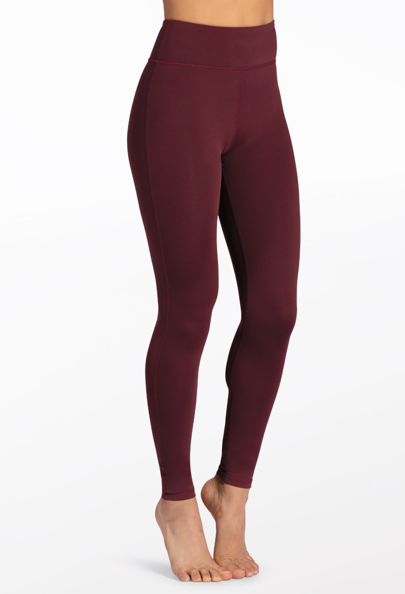 Dance Leggings - FlexTek Natural Rise Leggings - RAISIN - Large Child - CF9997