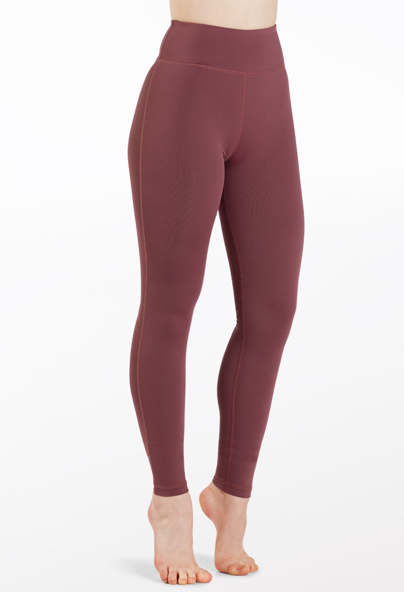 Dance Leggings - FlexTek Natural Rise Leggings - ROSEWOOD - Medium Child - CF9997