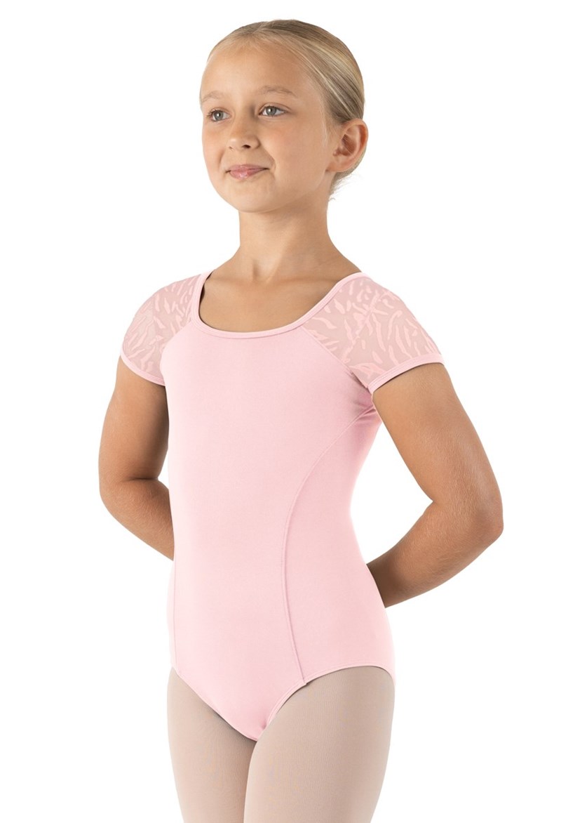 Dance Leotards - Bloch Macy Mesh Back Leotard - CANDY PINK - 6X/7 - CL1075