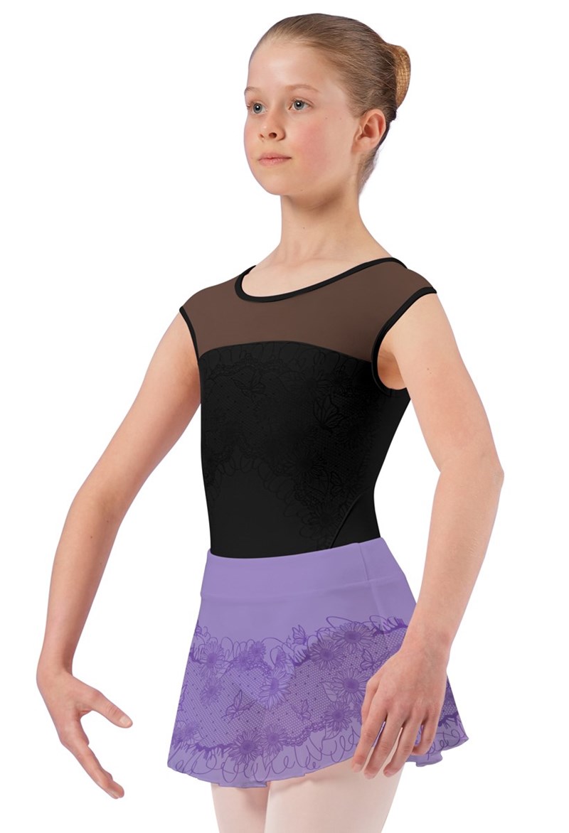 Dance Skirts and Tutus - Bloch Alina Lace Print Skirt - Lilac - 12/14 - CR4151